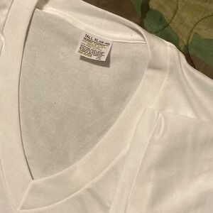 80s JC Penney golden comfort‎ Pima cotton blend v neck t shirt.